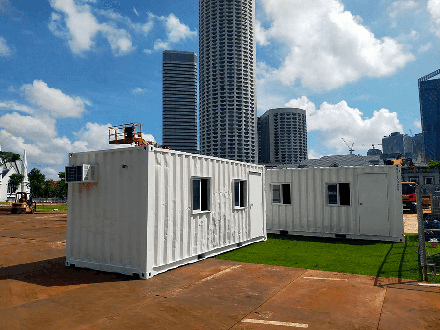 Complete Container Setup For A Large Construction Project