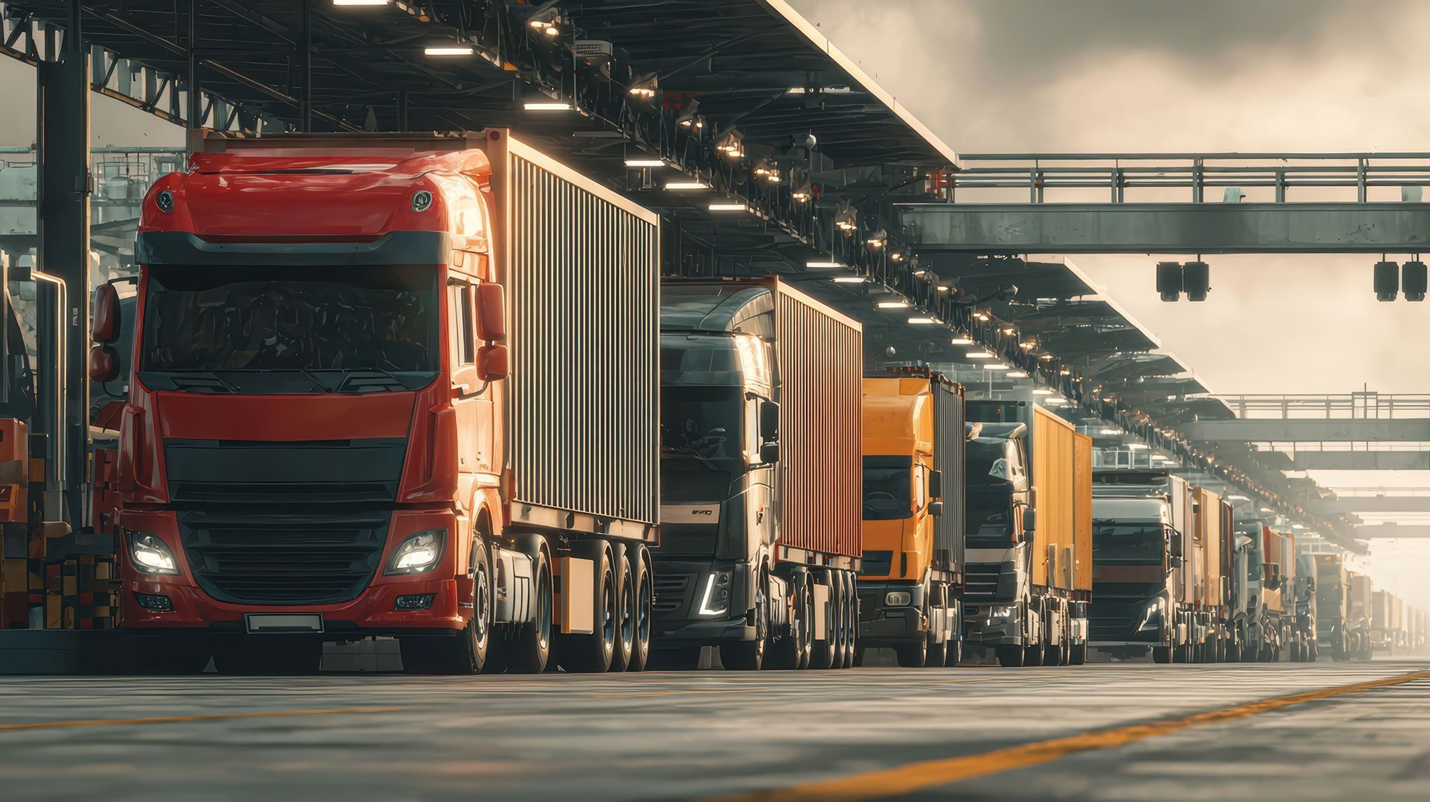 OSG container truck on delivery