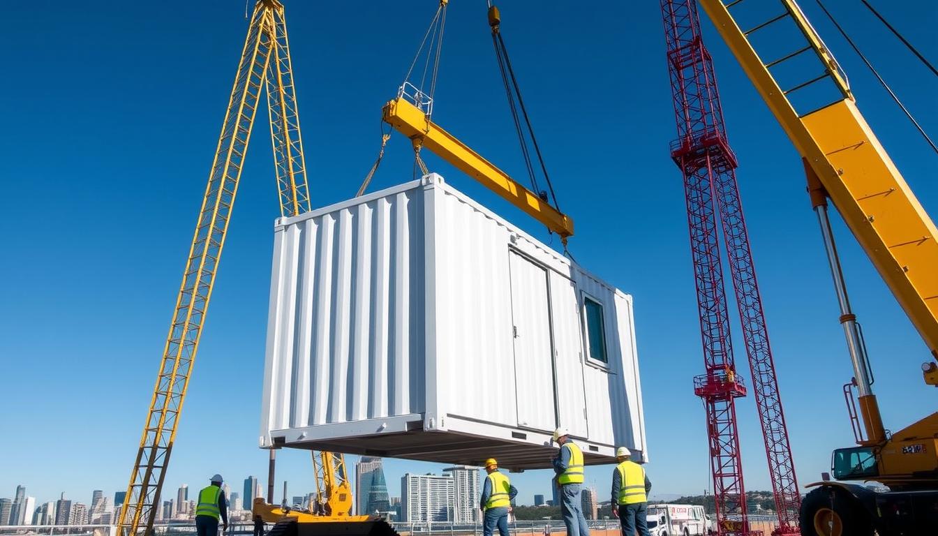 office container installation