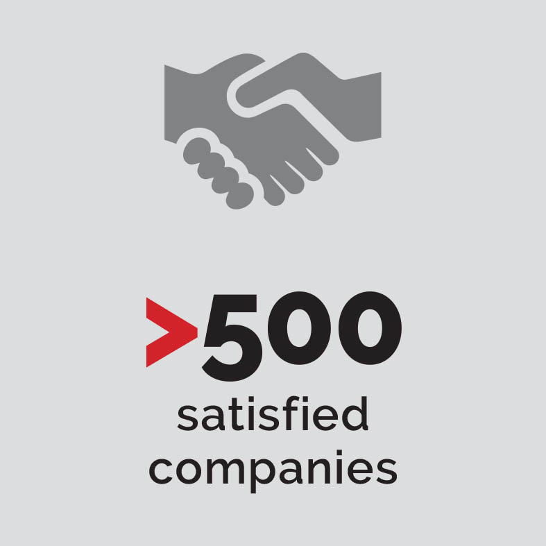 More than 500 satisfied companies