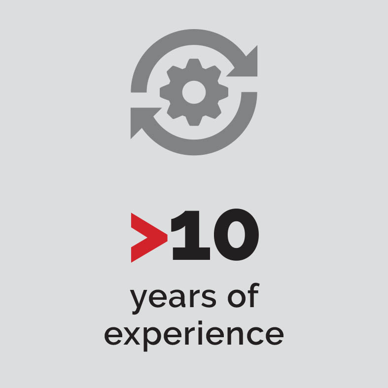 More than 10 years experience